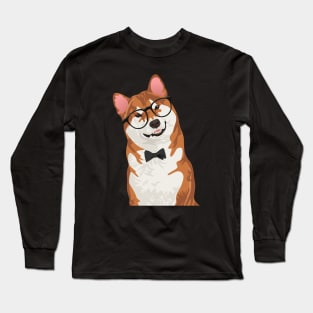 Cool Hipster Akita Inu Dog T-Shirt for Dog Lovers Long Sleeve T-Shirt